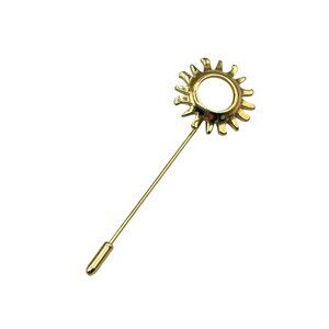 Smithsonian Avon Sunburst Gold Tone Lapel Pin with Mother of Pearl Accent